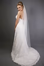 Load image into Gallery viewer, Bridal Apparel Simple Cut Edge Veil || CGACT101
