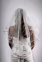 Load image into Gallery viewer, Bridal Apparel Ribbon Edge Veil || CGAR001
