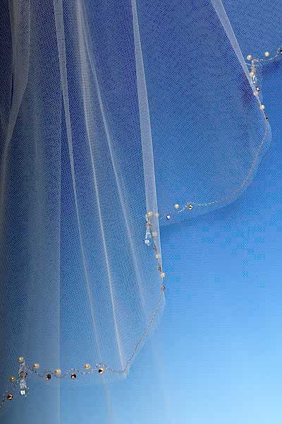 Bridal Apparel Crystal Drop Veil - CGC404C