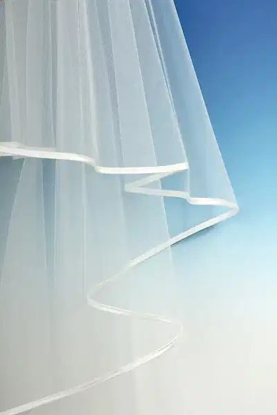 Bridal Apparel Soft Italian Tulle Veil with Ribbon Edge || CGC458B