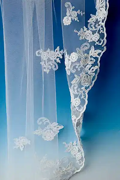 Bridal Apparel Corded Lace Train Veil || CGC511A