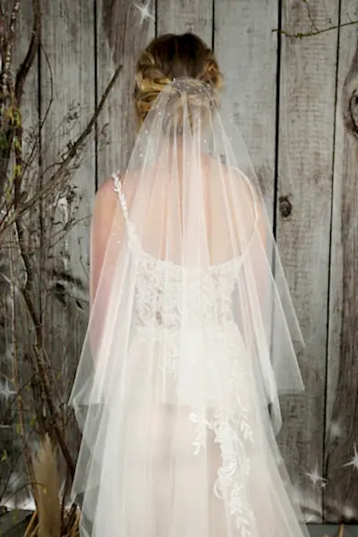 Bridal Apparel Pearl Rainfall Veil || CGC563B