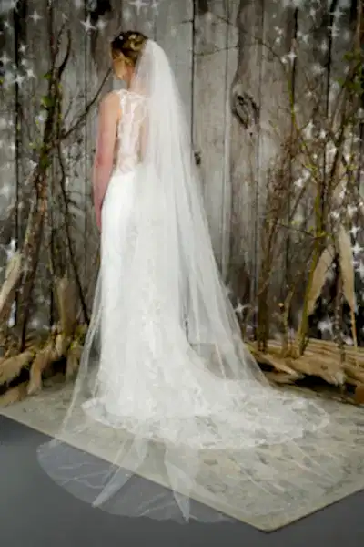 Bridal Apparel Genuine Pearl Scatter Veil || CGC569C