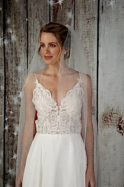 Bridal Apparel Glitter Tulle Veil || CGC577A