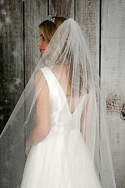 Bridal Apparel Glitter Tulle Veil || CGC577A